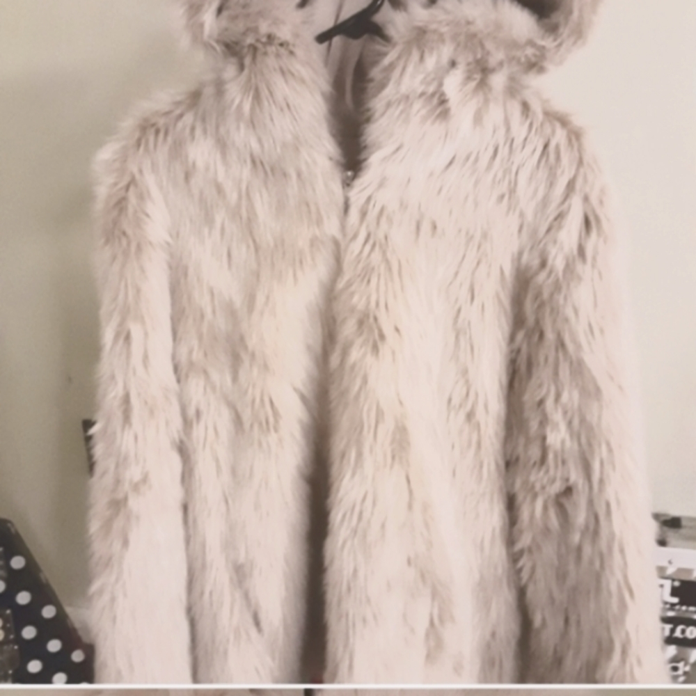 Womans faux fur coat